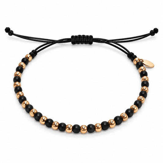 Collection soul Bracelet Gold, ceramics, macrame