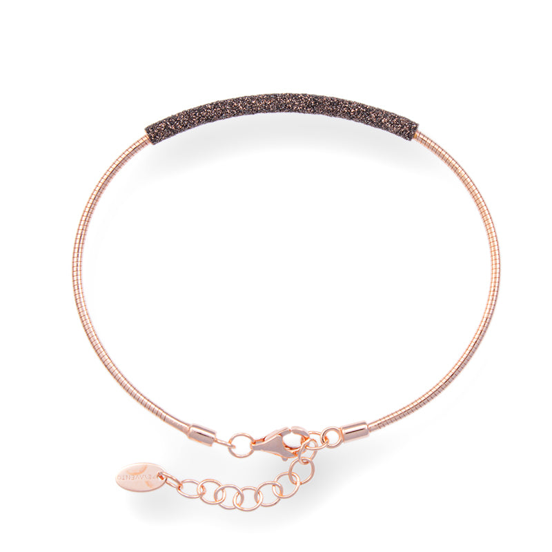Pulsera DNA Rosa Polvo Marron WDNAB188