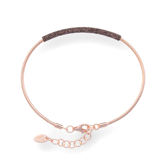 Pulsera DNA Rosa Polvo Marron WDNAB188
