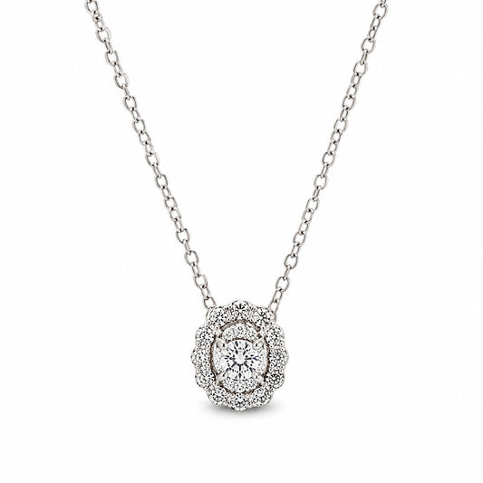 COLGANTE DE ORO BLANCO CON DIAMANTES