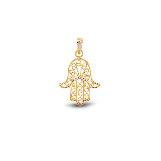 Colgante HAMSA Filigrana Oro Amarillo 18K