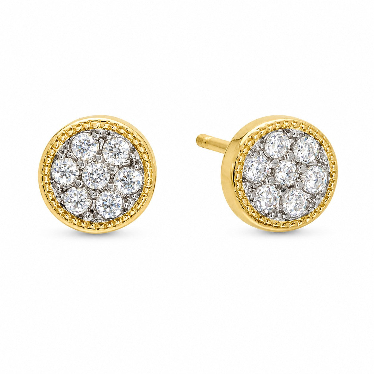 Pendientes JOUR Blanco en plata Dorada