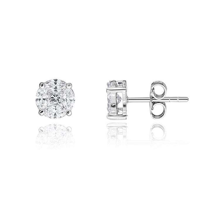 Anora 18k White Gold Earrings with Diamonds