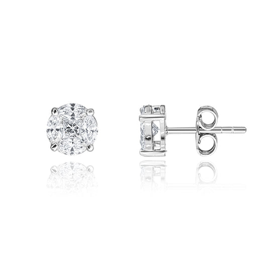 Anora 18k White Gold Earrings with Diamonds