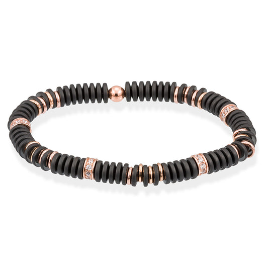 Pulsera MATT Gris en plata rosa Marina Garcia
