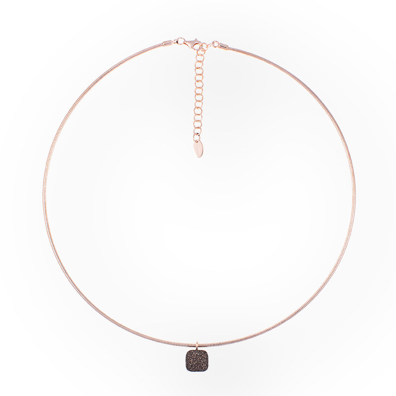 Collar DNA Rosa Polvo Marron WDNAG056