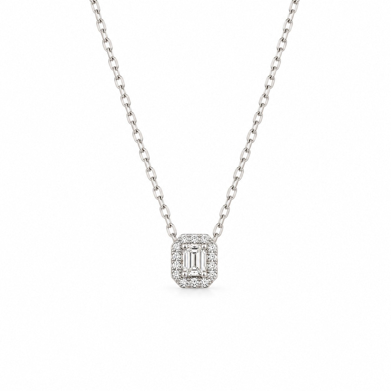 COLGANNTE ORO BLANCO CON DIAMANTES