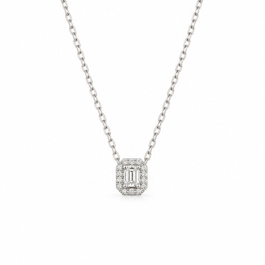 COLGANNTE ORO BLANCO CON DIAMANTES