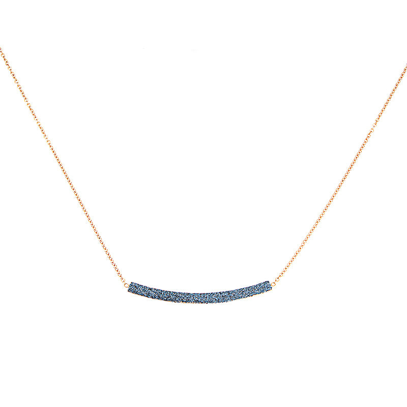 PESAVENTO Necklace 18k Rose Gold Powder Blue Diamond