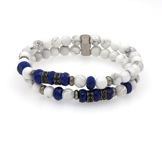 Pulsera Howlita Doble de Marina Garcia - 17.5 cm