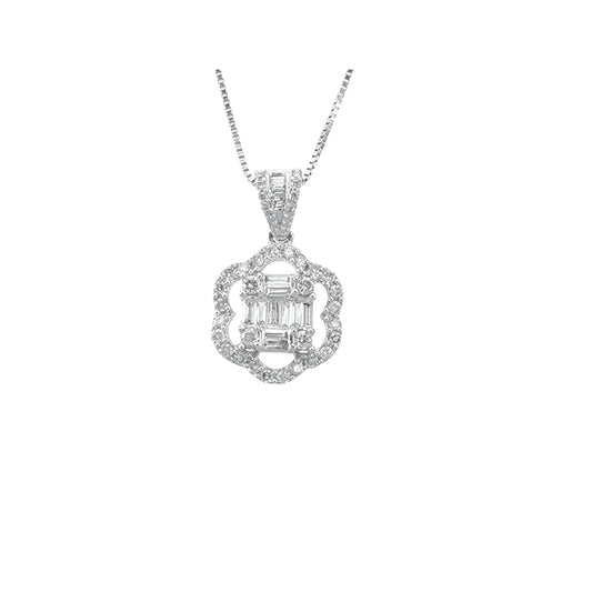 Colgante Aurora Luxe Oro Blanco 18K con Diamantes