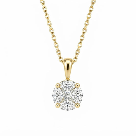 COLGANTE ORO AMARILLO  18KT ANORA  CON DIAMANTES