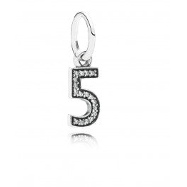 Charm Plata Pandora Colgante Número 5 - 791343CZ