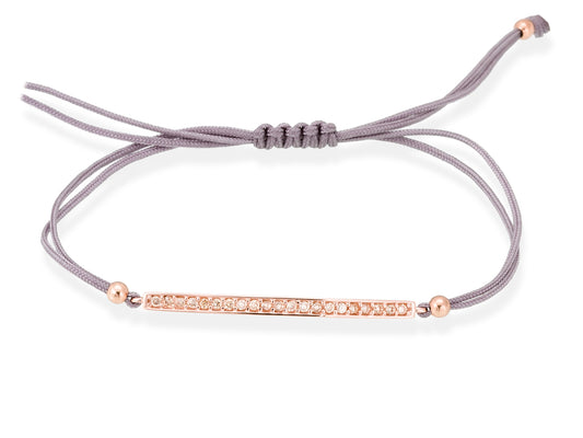 SUITE cognac bracelet in rose silver