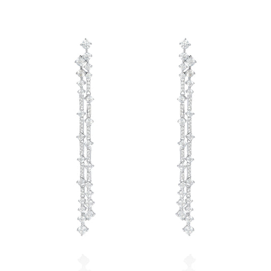 CLAUDIA earrings in silver with Zirconia