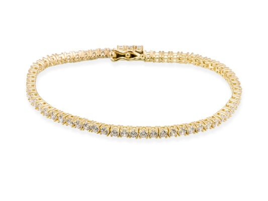 Pulsera GENEVE  en plata dorada 18cms