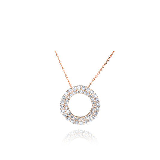 Mini Circle of Life in 18k Rose Gold with Diamonds