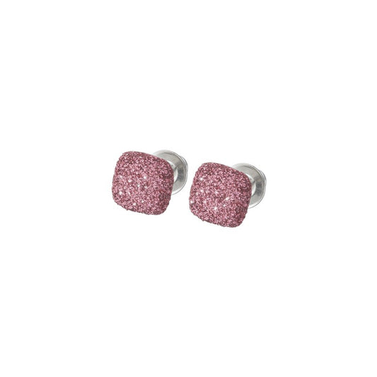 PENDIENTES RODIO LUCIDO PSC  ROSA JAIPUR-S