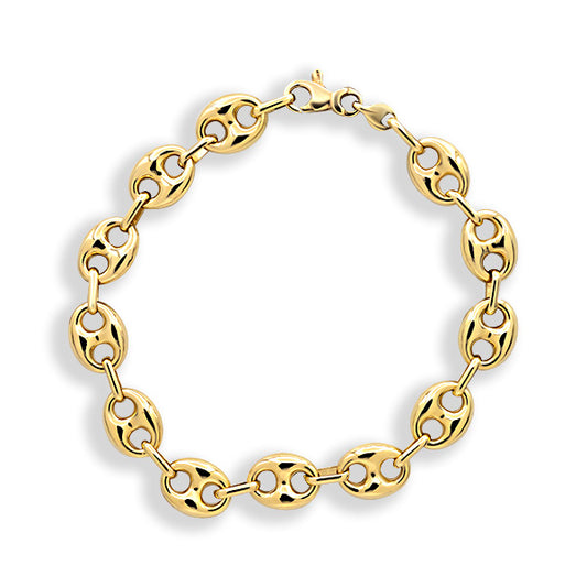 Medium 18K gold skull bracelet