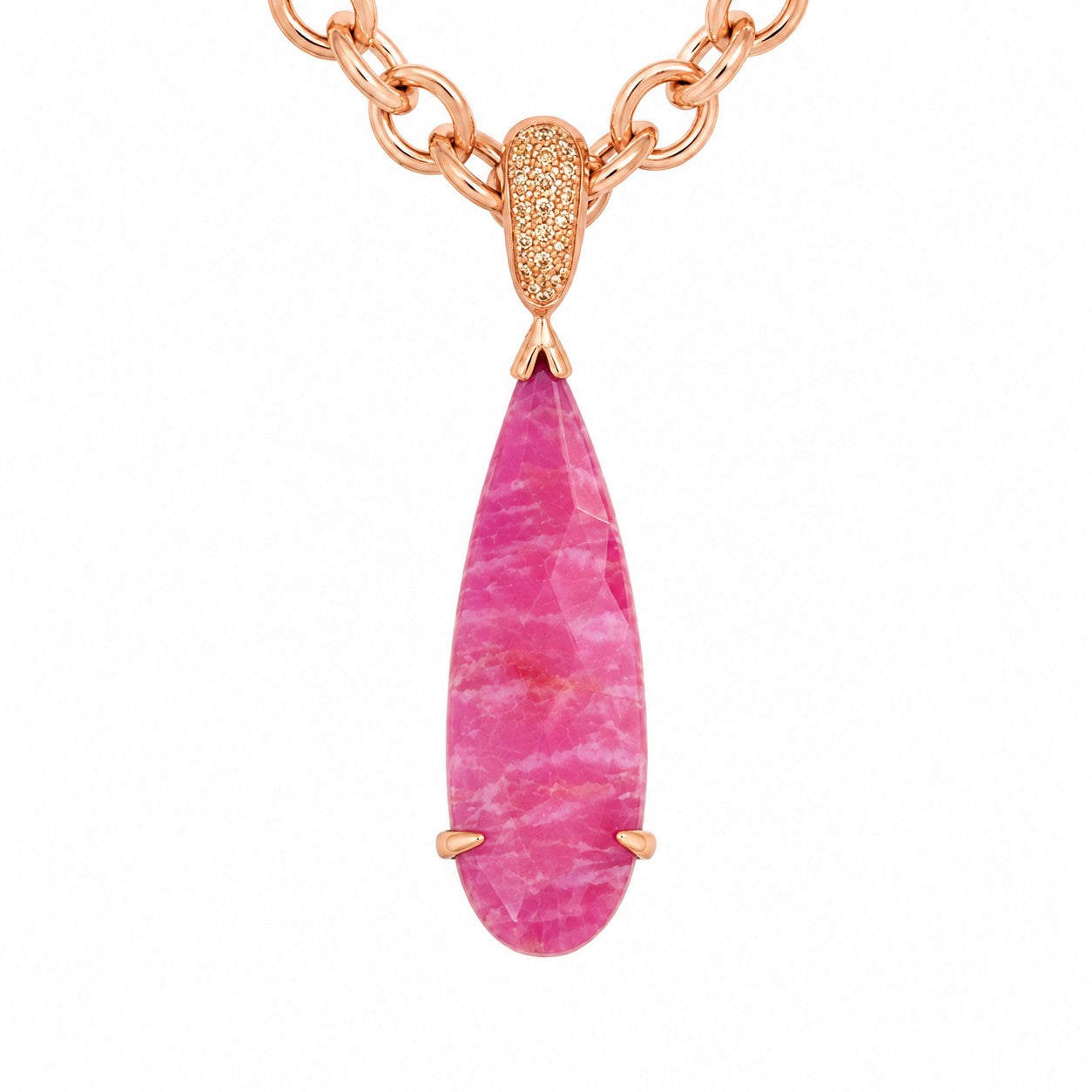 Colgante AMAZON Rojo en plata Rosa