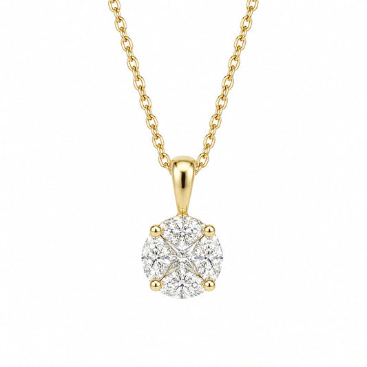 COLGANTE EN ORO AMARILLO 18KT  CON DIAMANTES