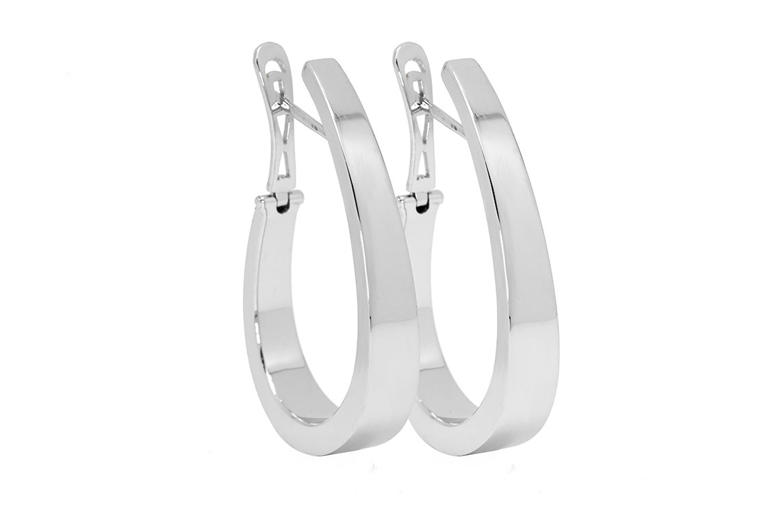 Pendientes Aros IBIS Oro Blanco 18K