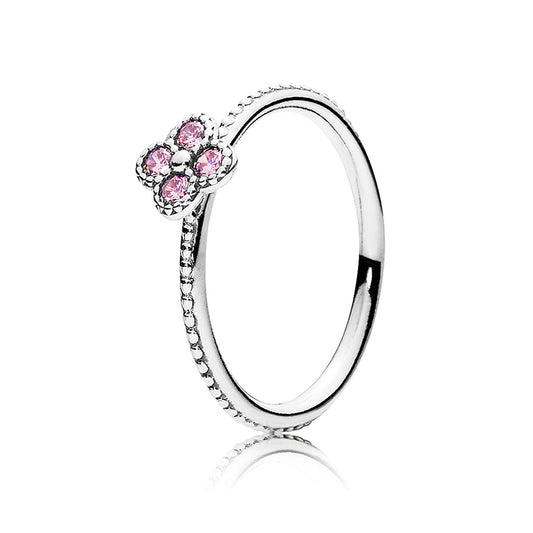 Pandora Silver Oriental Flower Rose Ring size 50