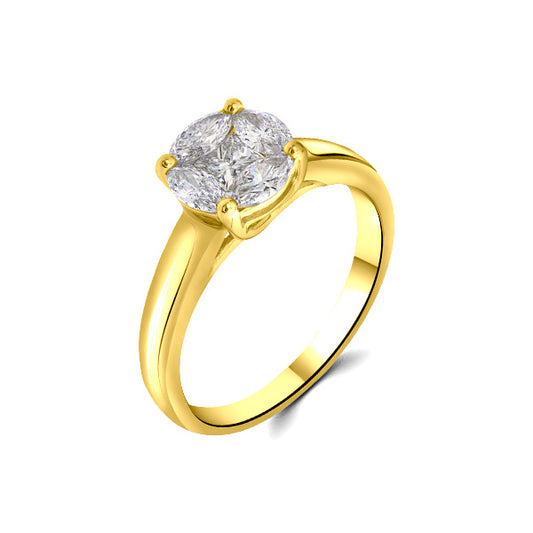 Women's Solitaire 18K Yellow Gold - Diamonds