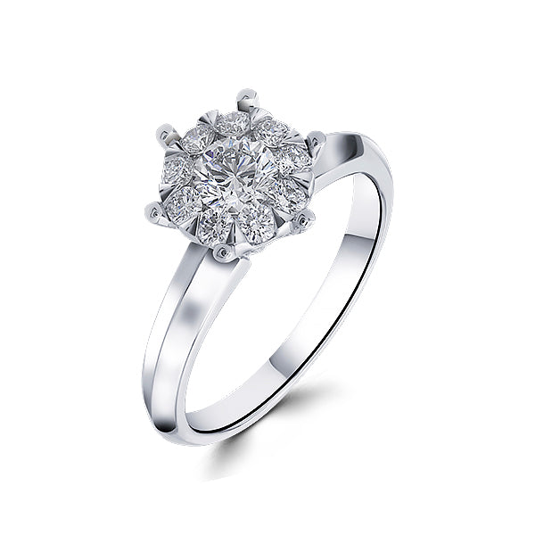 Marbella Solitaire Ring 433-00370/BL White Gold