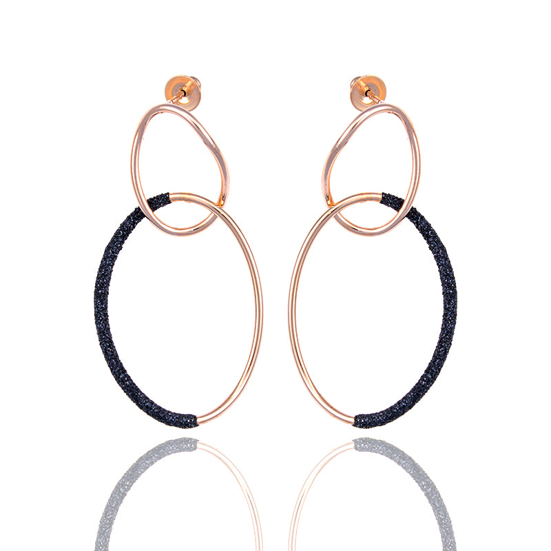 Double Hoop Earring POLVERE DI SOGNI Black