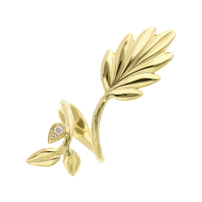 PALMA ring in golden silver-Marina Garcia