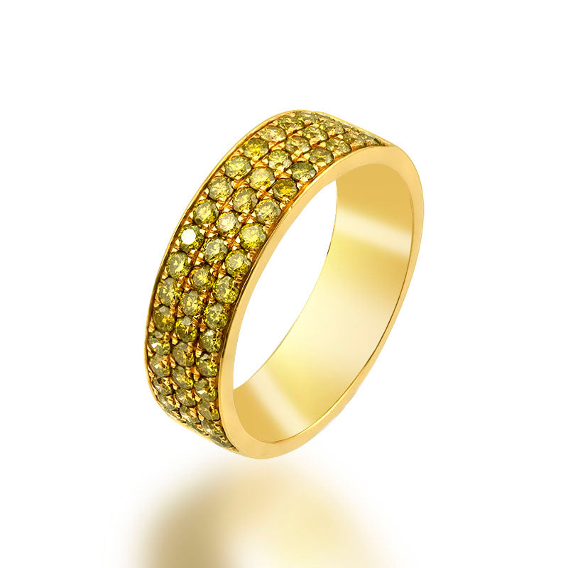 18k Yellow Gold Alliance with Yellow Diamonds