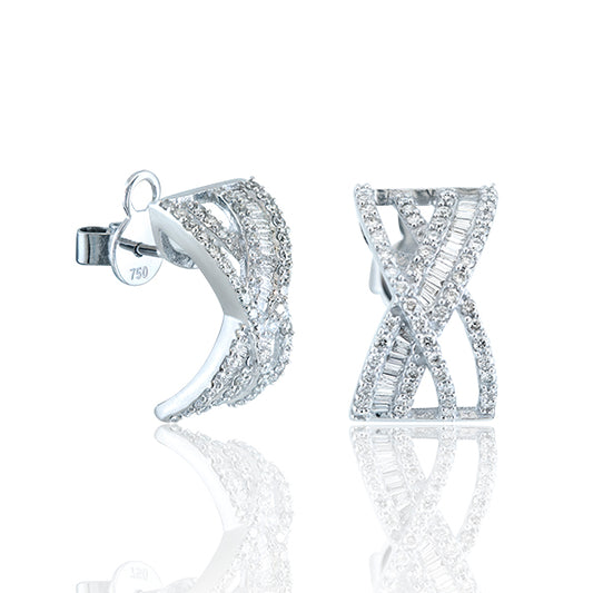 White Gold Earrings with Diamonds