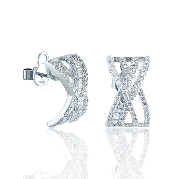 Pendientes Oro Blanco con Diamantes