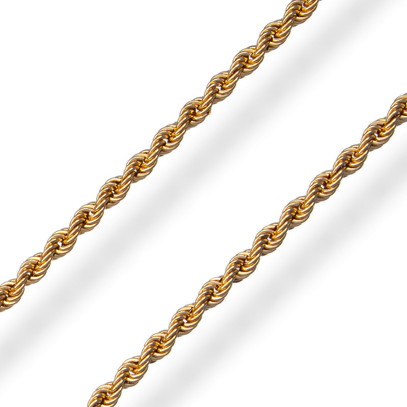 Fine 18k Yellow Gold Cord 60cm - Weight 3.40 grm