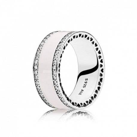 Anillo Banda de Corazones Rosas 191024EN40 -56 PANDORA