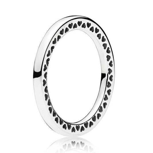 Anillo Pandora Corazones Clásico Talla 54