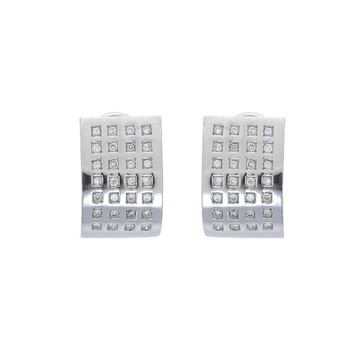 Aros Prisma-pendientes oro blanco 18K y diamantes