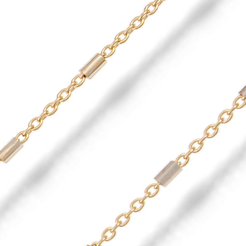Cadena Oro Amarillo y Blanco 18K 50cm zoom