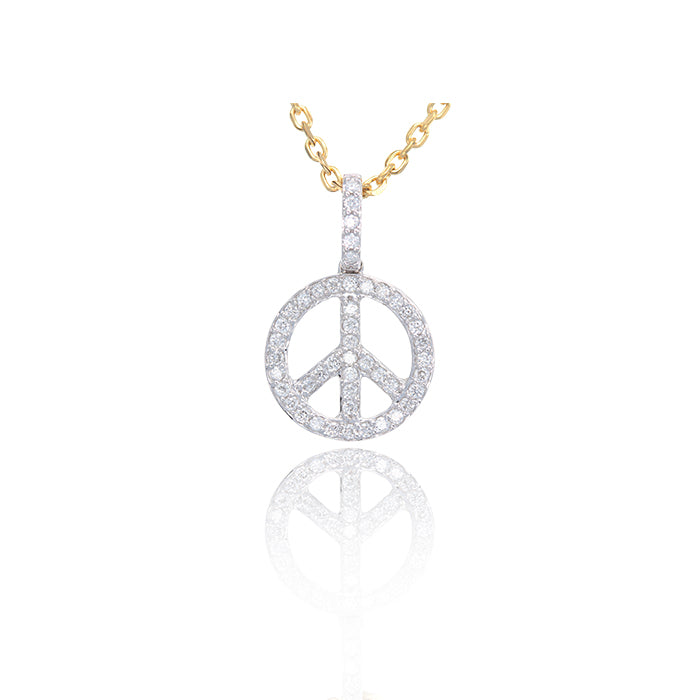 Colgante Peace Diamond en oro 14k y diamantes
