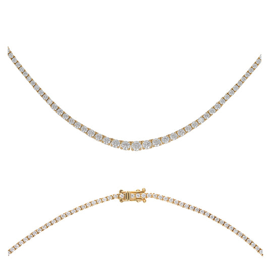 Collar Riviere Étoilée Diamantes Oro Amarillo 18k