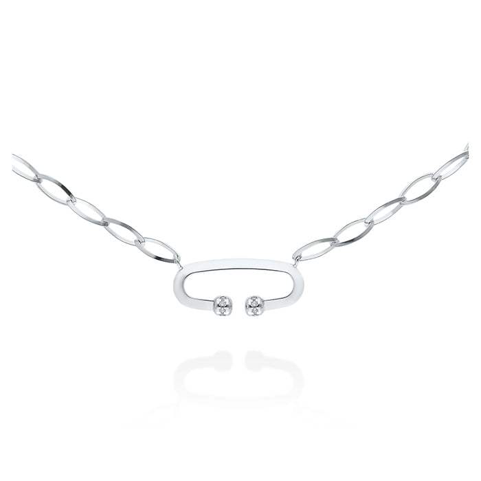 Gargantilla Link  en plata-Marina Garcia