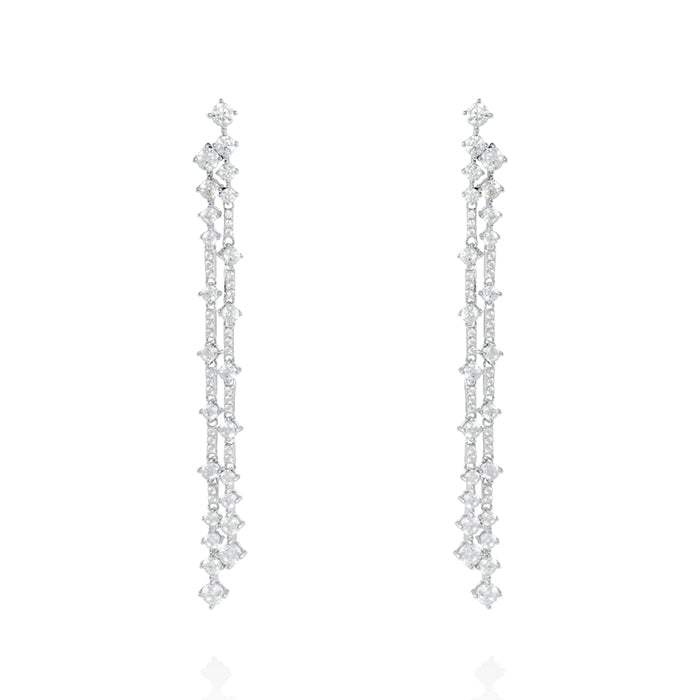Pendientes CLAUDIA  en plata con Circonita