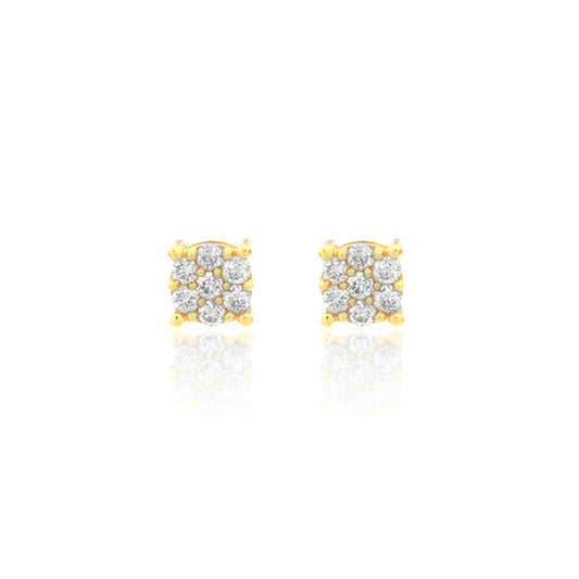 Pendientes Destello Eterno-Oro Amarillo y Diamante