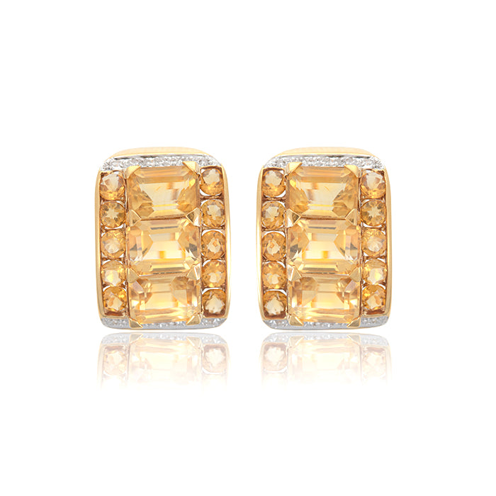 Pendientes Esplendor Topacio en oro amarillo