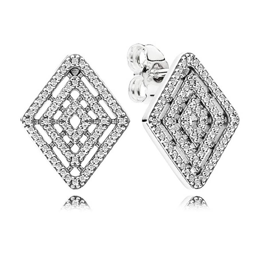 Pendientes Pandora Líneas Geométricas en Plata