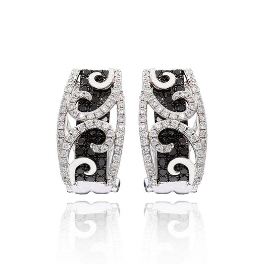 Pendientes SAMANTHA -Diamantes Negro y Blanco