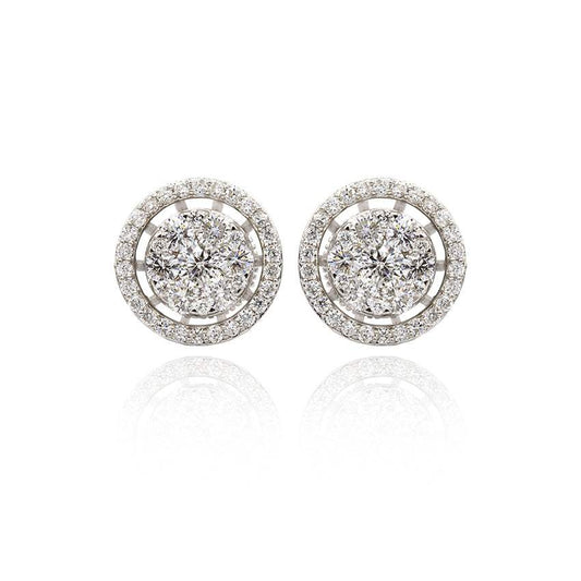 Pendientes Starlite con Orla Oro Blanco Diamantes