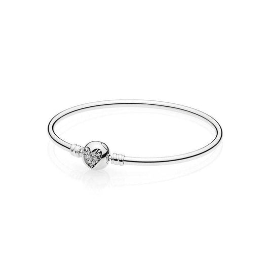 Pulsera Pandora Rígida Moments Corazón 596404CZ