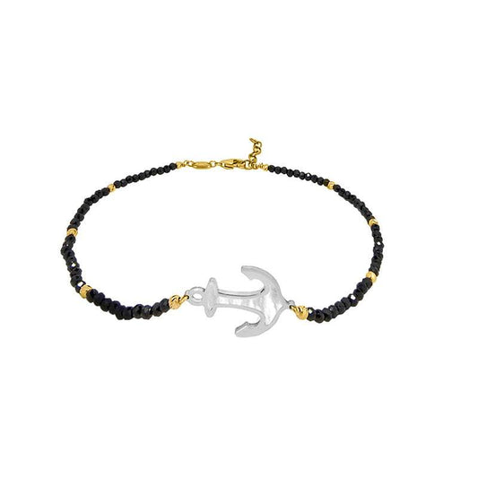 Pulsera Puerto Banús con Ancla Oro Blanco